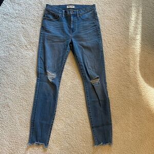 EUC Madewell 9” High Rise skinny jeans Sz 28